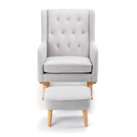 Babymore Lux Nursing Chair with Footstool – Grey