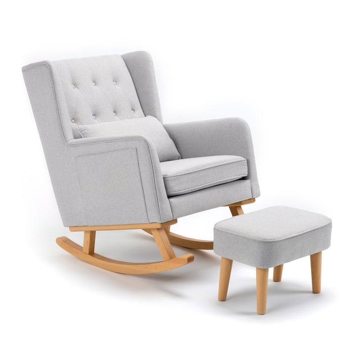 Babymore Lux Nursing Chair with Footstool – Grey