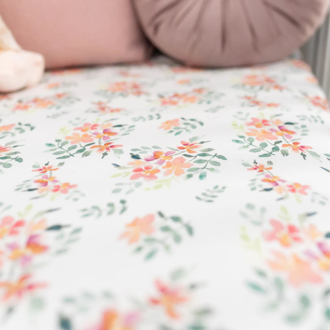 The Gilded Bird Pretty Stems Fitted Cot Bed Sheet