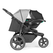 Ickle Bubba Venus Max Jogger Travel System with i-Size Car Seat & ISOFIX Base - Grey