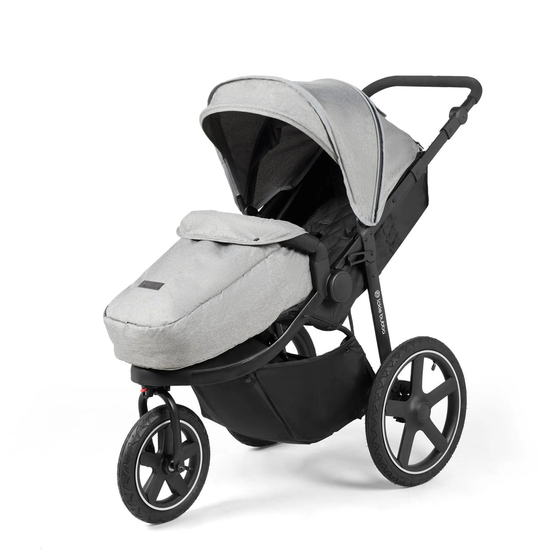 Ickle Bubba Venus Max Jogger Travel System with i-Size Car Seat & ISOFIX Base - Grey