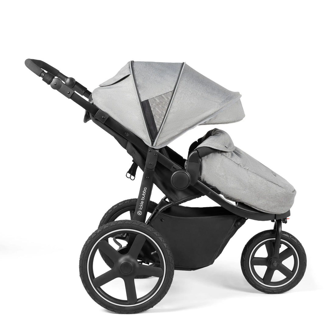 Ickle Bubba Venus Max Jogger Travel System with i-Size Car Seat & ISOFIX Base - Grey