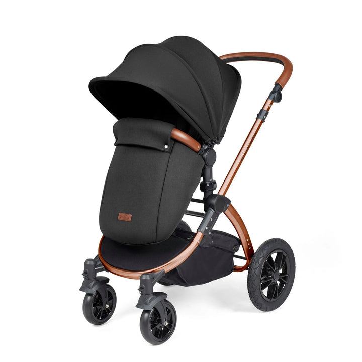 Ickle Bubba Stomp Luxe All in One Premium Travel System with ISOFIX Base - Midnight Bronze/Tan