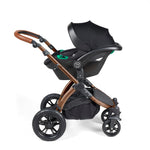 Ickle Bubba Stomp Luxe 12 Piece Cirrus Travel System + Isofix Base - Midnight/Bronze/Tan