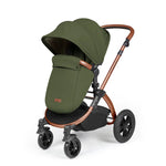 Ickle Bubba Stomp Luxe 14 Piece Travel System & Home Bundle Inc Cirrus Car Seat + Isofix Base - Woodland/Bronze/Tan