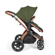 Ickle Bubba Stomp Luxe All in One Premium Travel System with ISOFIX Base - Woodland Bronze/Tan