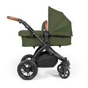 Ickle Bubba Stomp Luxe All in One Premium Travel System with ISOFIX Base - Woodland Black/Tan