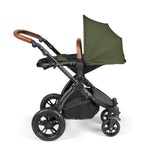 Ickle Bubba Stomp Luxe 12 Piece Cirrus Travel System + Isofix Base - Woodland Black/Tan