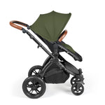 Ickle Bubba Stomp Luxe 12 Piece Cirrus Travel System + Isofix Base - Woodland Black/Tan