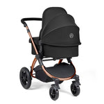Ickle Bubba Stomp Luxe 12 Piece Cirrus Travel System + Isofix Base - Midnight/Bronze/Black