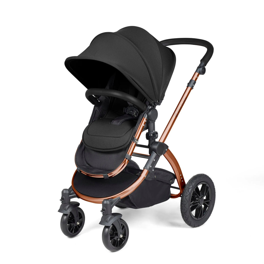 Ickle Bubba Stomp Luxe All in One Premium Travel System with ISOFIX Base - Midnight Bronze/ Black