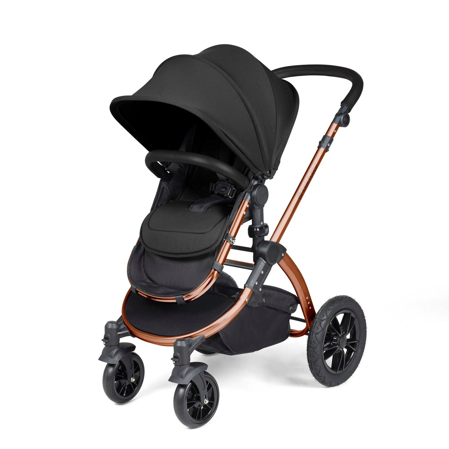 Ickle Bubba Stomp Luxe 12 Piece Cirrus Travel System + Isofix Base - Midnight/Bronze/Black