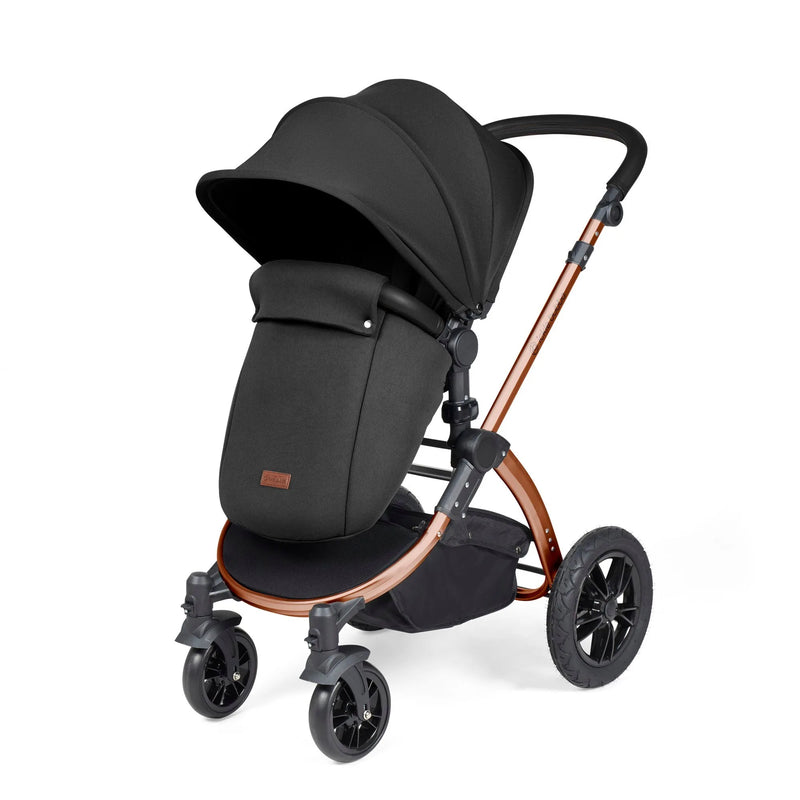 Ickle Bubba Stomp Luxe 12 Piece Cirrus Travel System + Isofix Base - Midnight/Bronze/Black