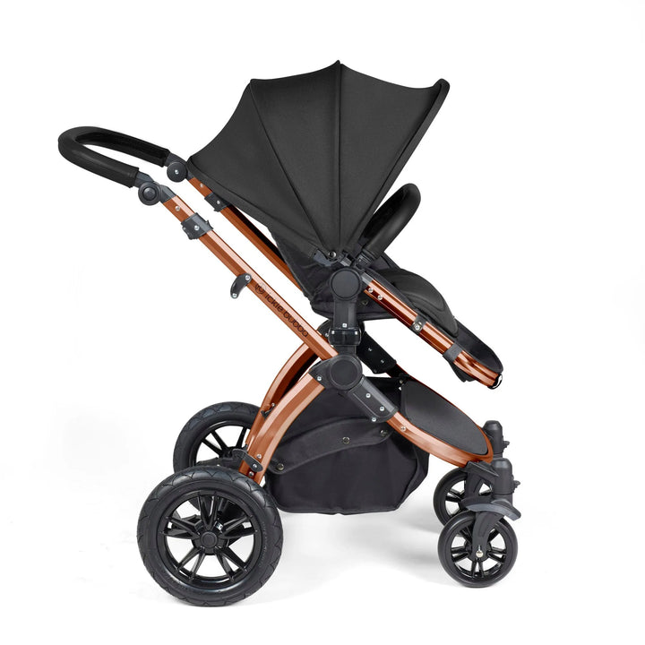 Ickle Bubba Stomp Luxe All in One Premium Travel System with ISOFIX Base - Midnight Bronze/ Black