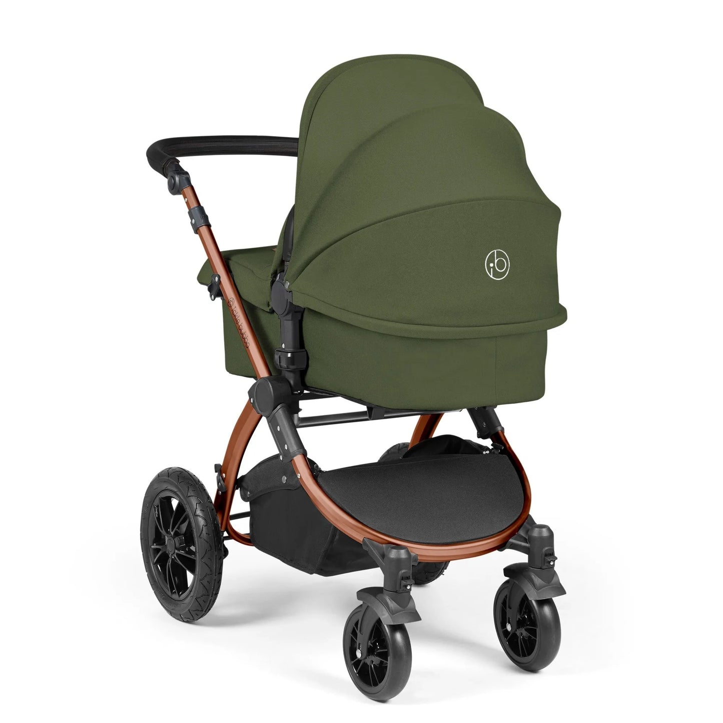 Ickle Bubba Stomp Luxe 12 Piece Cirrus Travel System + Isofix Base - Woodland Bronze/Black