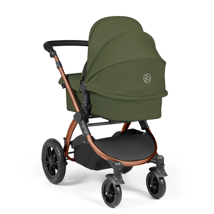 Ickle Bubba Stomp Luxe All in One Premium Travel System with ISOFIX Base - Woodland Bronze/Black