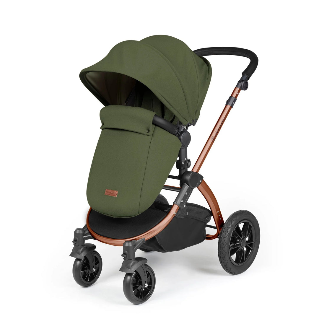 Ickle Bubba Stomp Luxe All in One Premium Travel System with ISOFIX Base - Woodland Bronze/Black