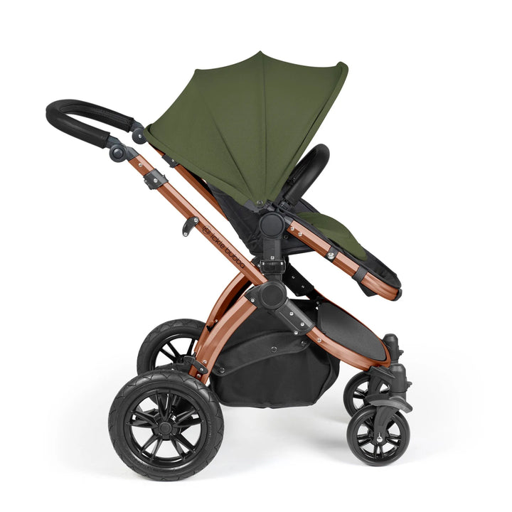 Ickle Bubba Stomp Luxe All in One Premium Travel System with ISOFIX Base - Woodland Bronze/Black