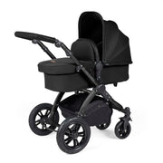 Ickle Bubba Stomp Luxe All in One Premium Travel System with ISOFIX Base - Midnight Black/Black