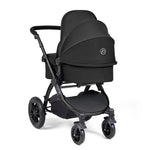 Ickle Bubba Stomp Luxe 14 Piece Travel System & Home Bundle Inc Cirrus Car Seat + Isofix Base - Black/Midnight/Black