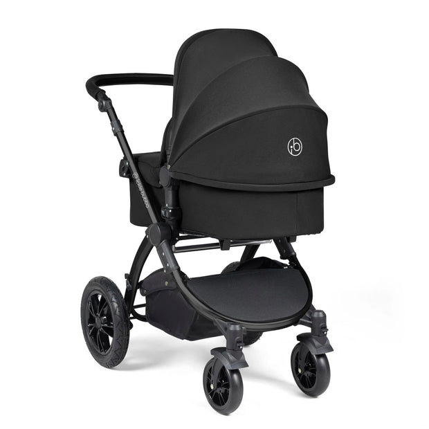 Ickle Bubba Stomp Luxe All in One Premium Travel System with ISOFIX Base - Midnight Black/Black