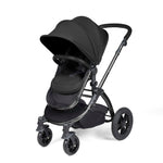 Ickle Bubba Stomp Luxe 14 Piece Travel System & Home Bundle Inc Cirrus Car Seat + Isofix Base - Black/Midnight/Black