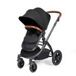 Ickle Bubba Stomp Luxe 12 Piece Cirrus Travel System + Isofix Base - Midnight/Black/Tan