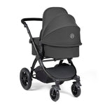 Ickle Bubba Stomp Luxe 12 Piece Cirrus Travel System + Isofix Base - Charcoal Grey/Black/Black