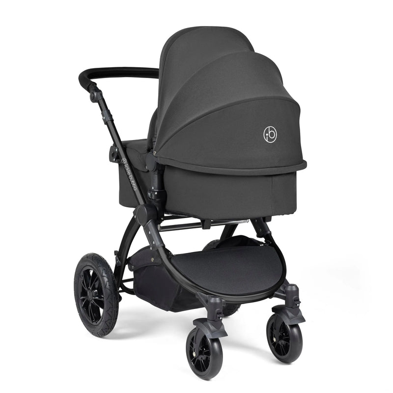 Ickle Bubba Stomp Luxe 12 Piece Cirrus Travel System + Isofix Base - Charcoal Grey/Black/Black