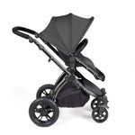 Ickle Bubba Stomp Luxe 12 Piece Cirrus Travel System + Isofix Base - Charcoal Grey/Black/Black
