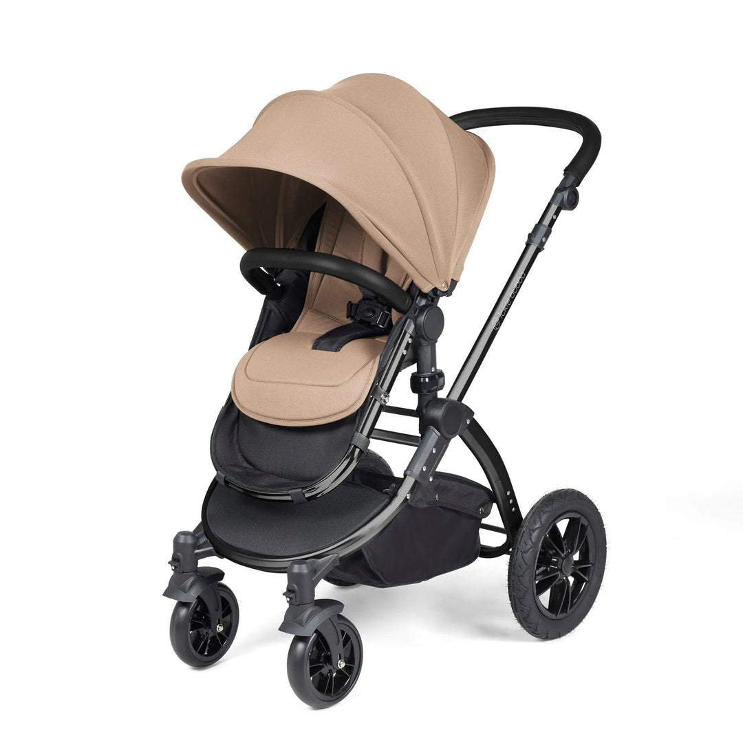 Ickle Bubba Stomp Luxe All in One Premium Travel System with ISOFIX Base - Desert Black/Black