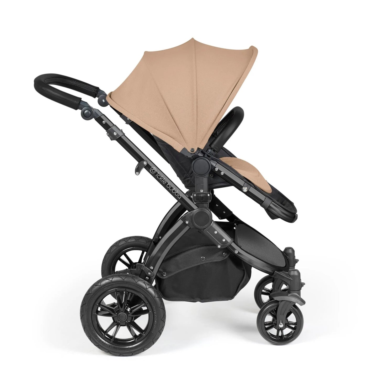 Ickle Bubba Stomp Luxe 12 Piece Cirrus Travel System + Isofix Base - Desert Black/Black