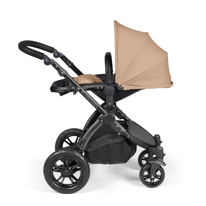 Ickle Bubba Stomp Luxe 12 Piece Cirrus Travel System + Isofix Base - Desert Black/Black