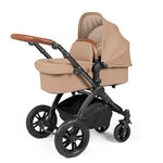 Ickle Bubba Stomp Luxe 12 Piece Cirrus Travel System + Isofix Base - Desert Black/Tan