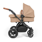 Ickle Bubba Stomp Luxe All in One Premium Travel System with ISOFIX Base - Desert Black/Tan + FREE BUBBA & ME CRIB