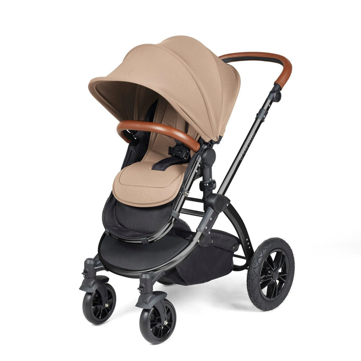 Ickle Bubba Stomp Luxe All in One Premium Travel System with ISOFIX Base - Desert Black/Tan