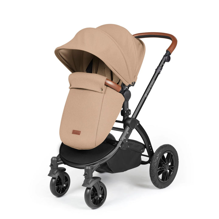 Ickle Bubba Stomp Luxe All in One Premium Travel System with ISOFIX Base - Desert Black/Tan