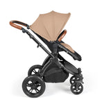 Ickle Bubba Stomp Luxe 12 Piece Cirrus Travel System + Isofix Base - Desert Black/Tan