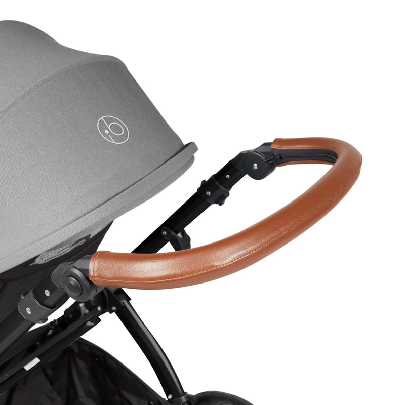 Ickle Bubba Stomp Luxe 12 Piece Cirrus Travel System + Isofix Base - Pearl Grey/Black/Tan
