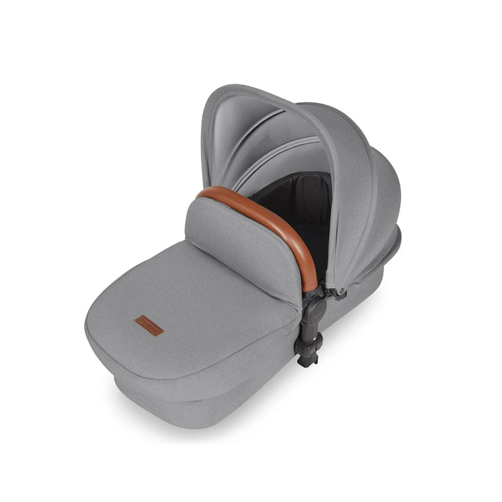 Ickle Bubba Stomp Luxe All in One Premium Travel System with ISOFIX Base - Pearl Grey Black/Tan