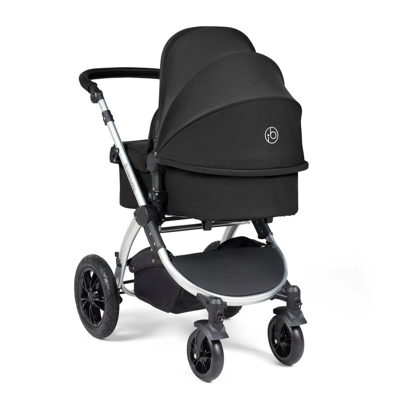 Ickle Bubba Stomp Luxe 12 Piece Cirrus Travel System + Isofix Base - Midnight/Silver/Black