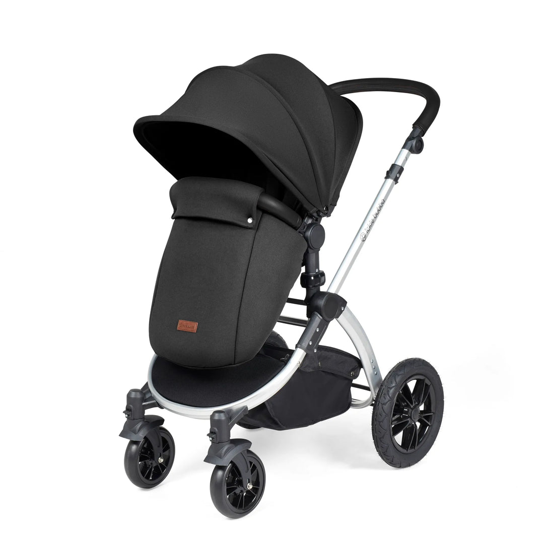 Ickle Bubba Stomp Luxe All in One Premium Travel System with ISOFIX Base - Midnight Chrome/Black