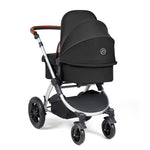 Ickle Bubba Stomp Luxe 12 Piece Cirrus Travel System + Isofix Base - Silver/Midnight/Tan