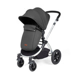 Ickle Bubba Stomp Luxe 12 Piece Cirrus Travel System + Isofix Base - Charcoal Grey/Silver/Black