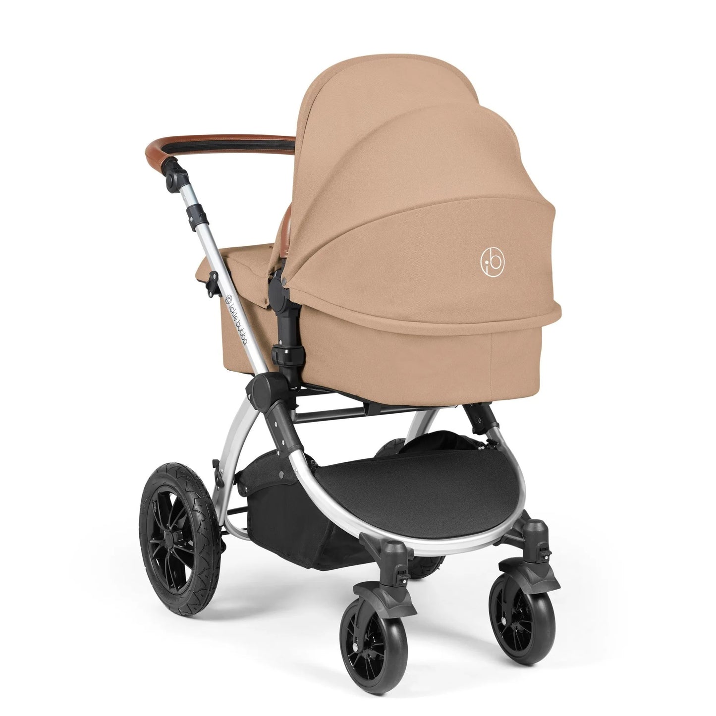 Ickle Bubba Stomp Luxe 12 Piece Cirrus Travel System + Isofix Base - Desert/Silver/Tan
