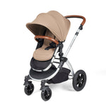 Ickle Bubba Stomp Luxe 12 Piece Cirrus Travel System + Isofix Base - Desert/Silver/Tan