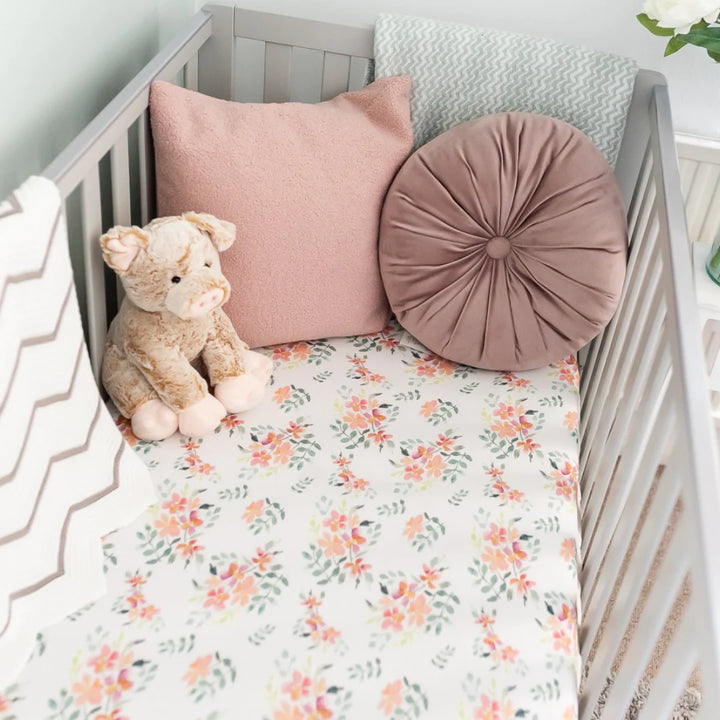 The Gilded Bird Pretty Stems Fitted Cot Bed Sheet