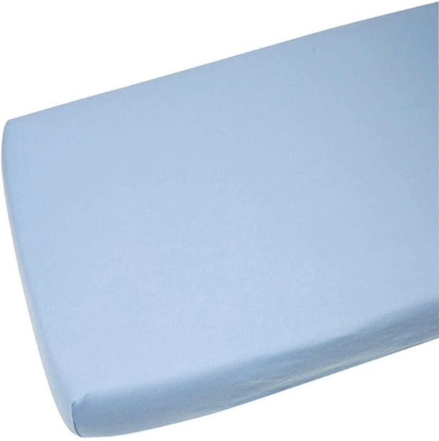 Cuddles Collection Two Pack Cot Bed Jersey Sheets - Blue