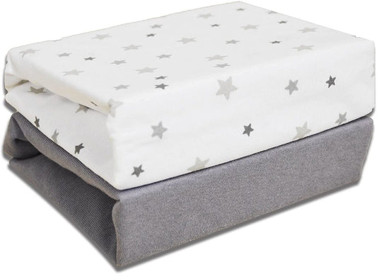 Cuddles Collection 2pck Magical Stars Moses Fitted Sheets