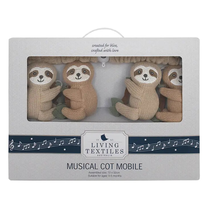 Living Textiles Musical Mobile Set - Sloth